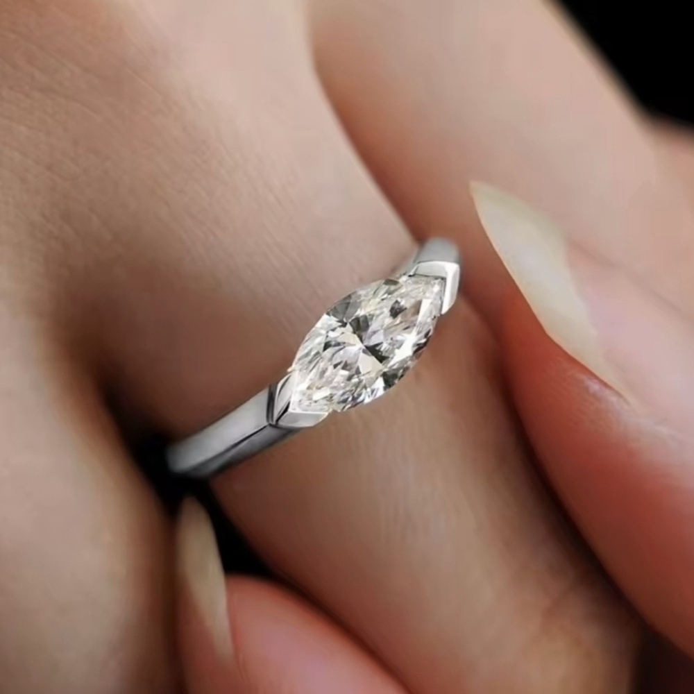 VVS1 1 Carat* Marquise-cut Ring New